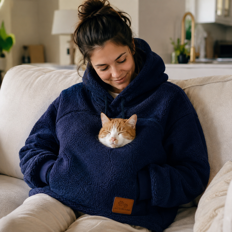 Cat resting in pouch · 1:1